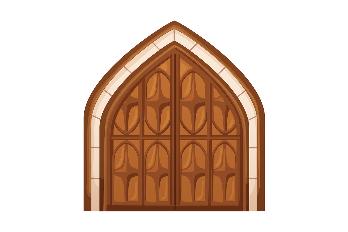 Old medieval castle doors set, an Object Illustration by Good Studio (Photo 7 of 13)