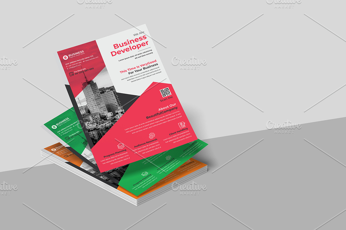 Business Flyer With 4 Color, a Flyer Template by creative-som (Photo 1 of 5)