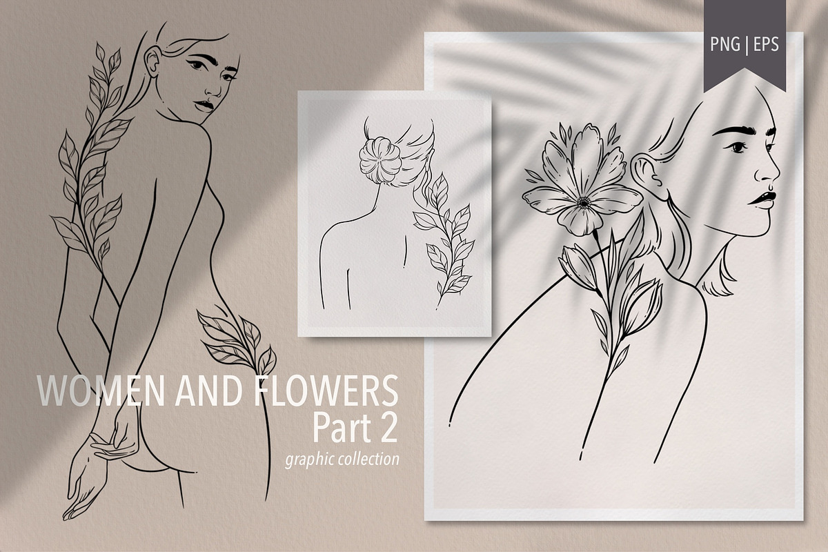 Women & flowers BUNDLE, a Graphic by heyXeni (Photo 5 of 68)