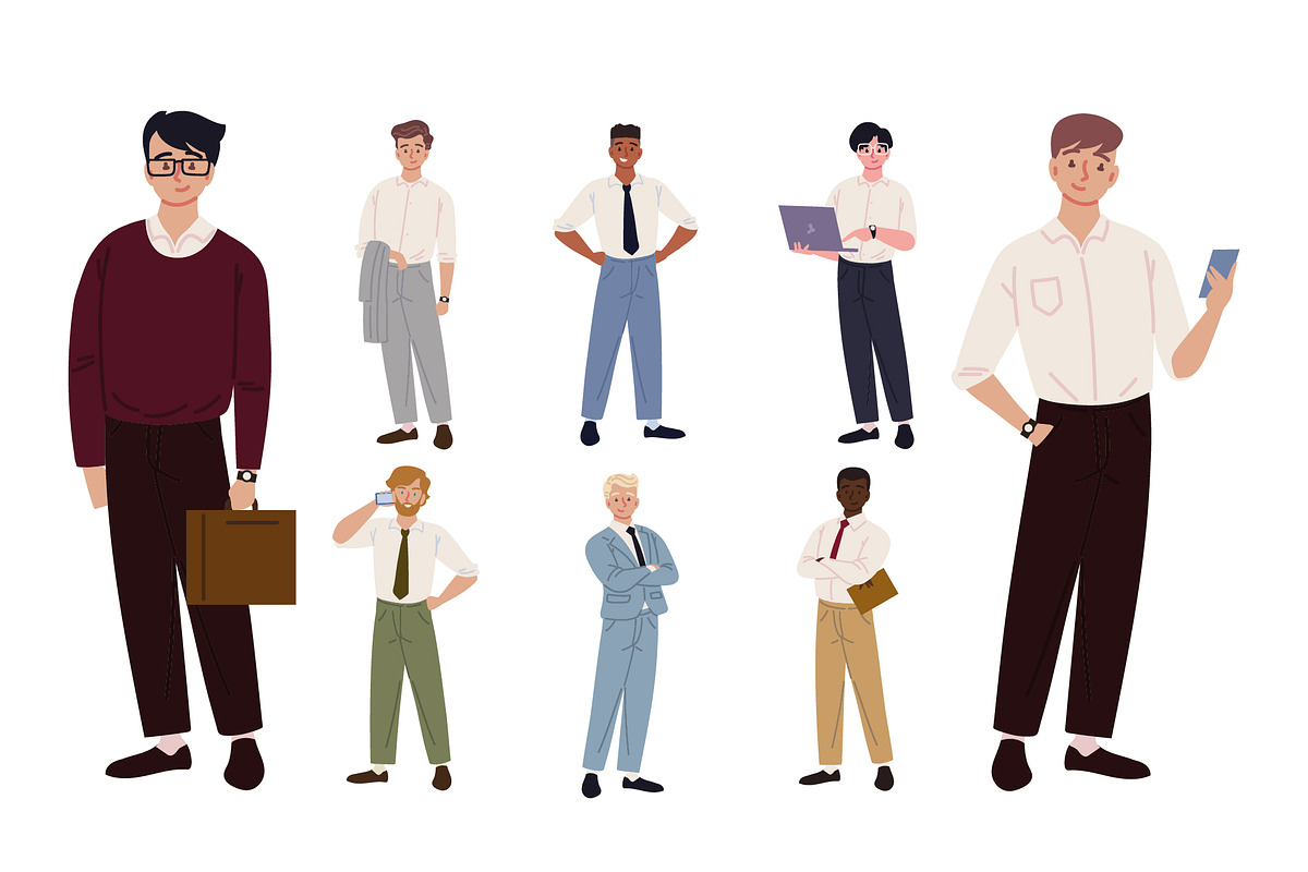Businessmen Illustration Set