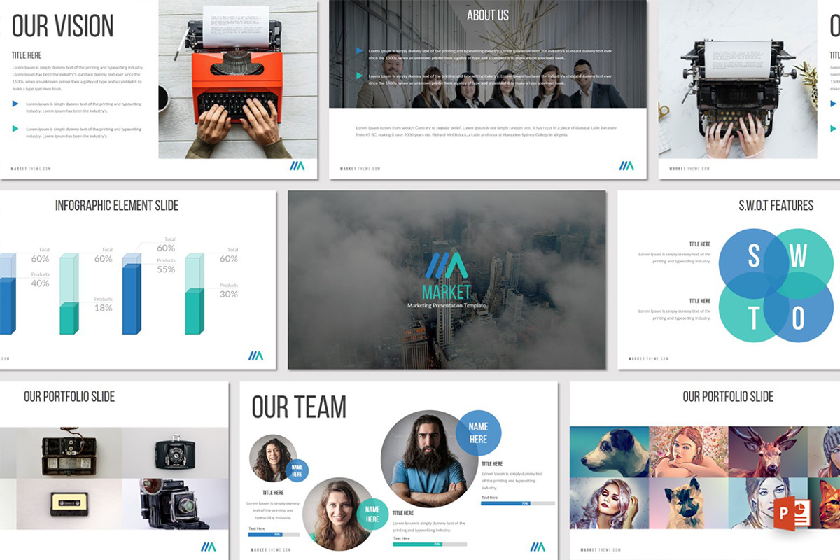Market - Powerpoint Template, a Presentation Template by inspirasign