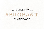 Sergeant - Hand Drawn Stencil Font, a Font by James Lafuente (Thumbnail 1 of 4)