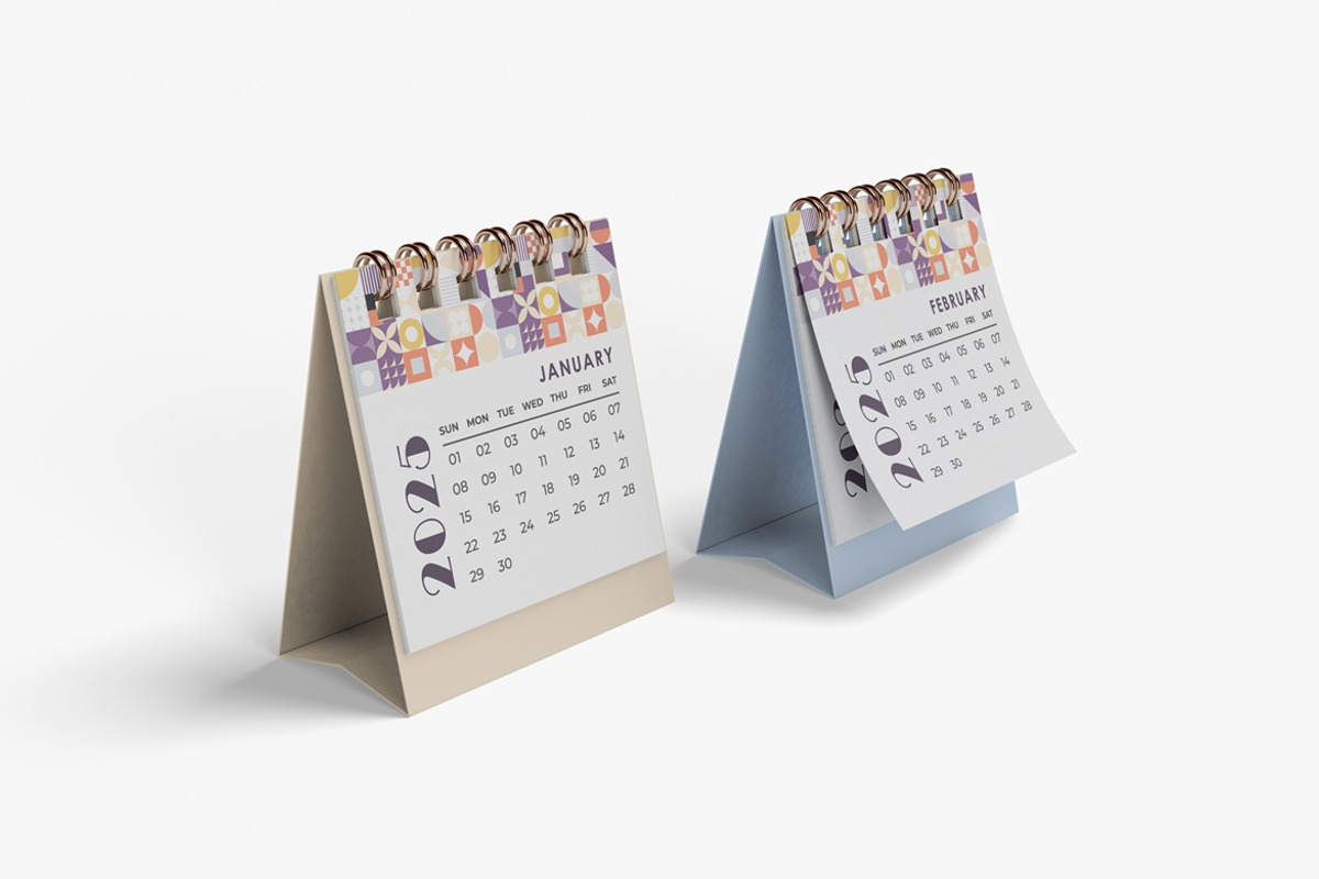 Desk Calendar Photoshop Mockup, a Books & Magazine Mockup by Graphic Deal (Photo 1 of 8)