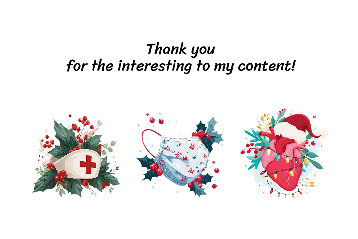Christmas Medical Clipart Bundle, a Healthcare Illustration by InkyQueenArt (Photo 5 of 6)