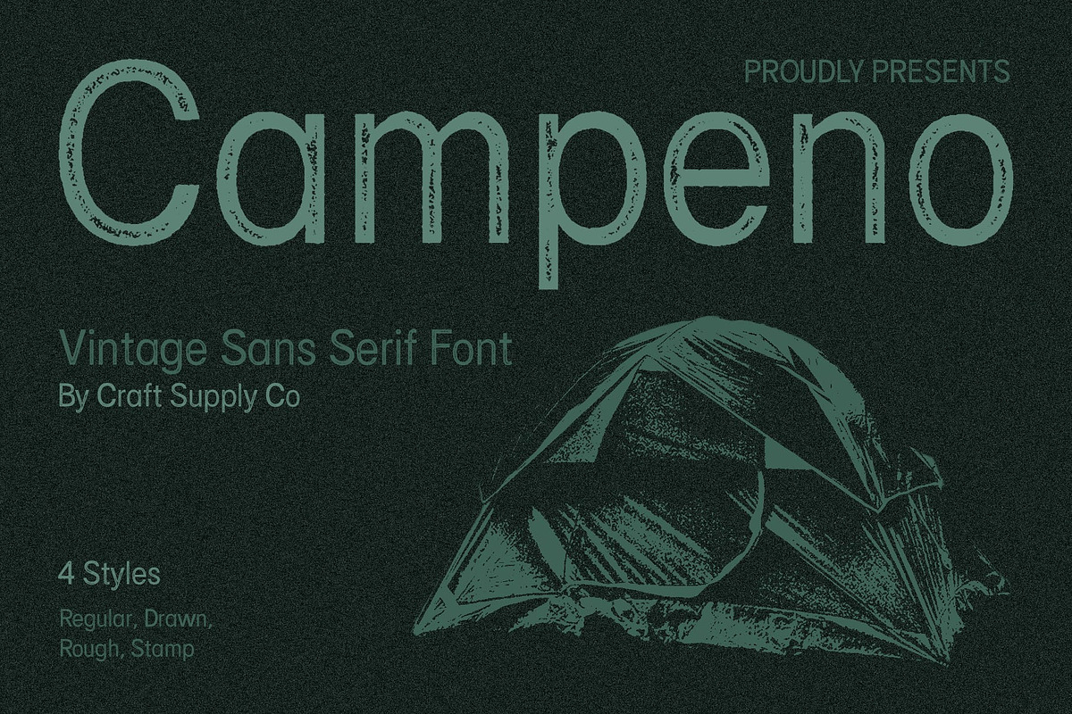 Campeno Vintage, a Sans Serif Font by Craft Supply Co. (Photo 1 of 8)