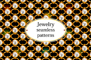 Jewelry Seamless Patterns. Chains.