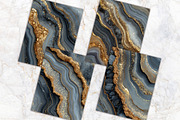 Golden Gray Agate Textures Paper Set, a Background Graphic by V Design Creator (Thumbnail 8 of 12)