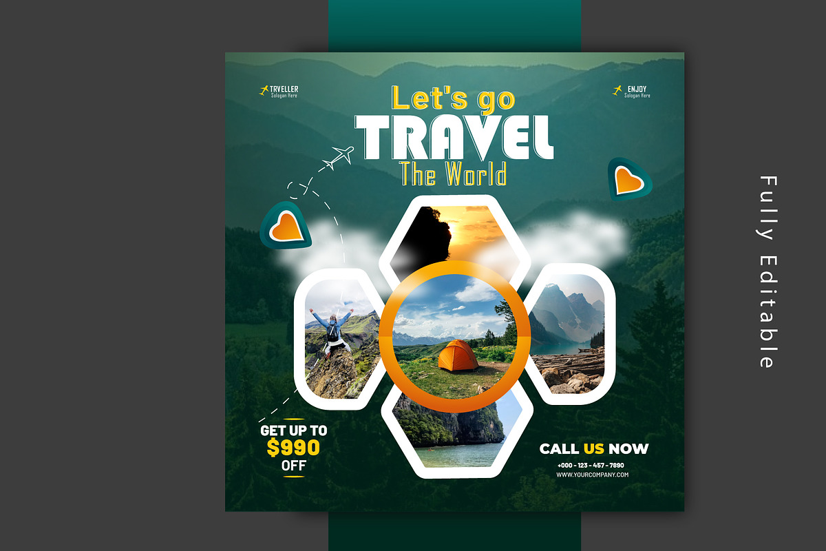 Modern Travel Design Template, a Graphic by Sashamim22 (Photo 2 of 3)