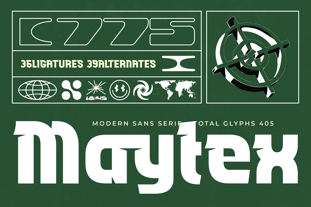 Maytex Modern Futuristic Sans, a Sans Serif Font by timelesstype.co (Photo 1 of 20)