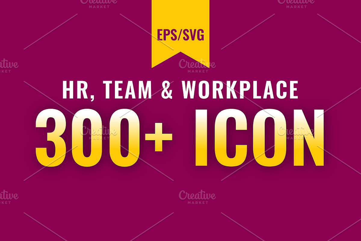 HR, Teamwork & Workplace Line Icons, an Outline Icon by gstudiovect21 (Photo 1 of 5)