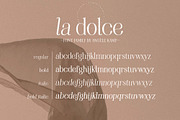 Modern serif font family La Dolce, a Serif Font by Angele Kamp (Thumbnail 9 of 9)