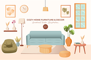 Cozy Home Furniture & Decor, an Object Graphic by Artnivora.Std (Thumbnail 1 of 5)