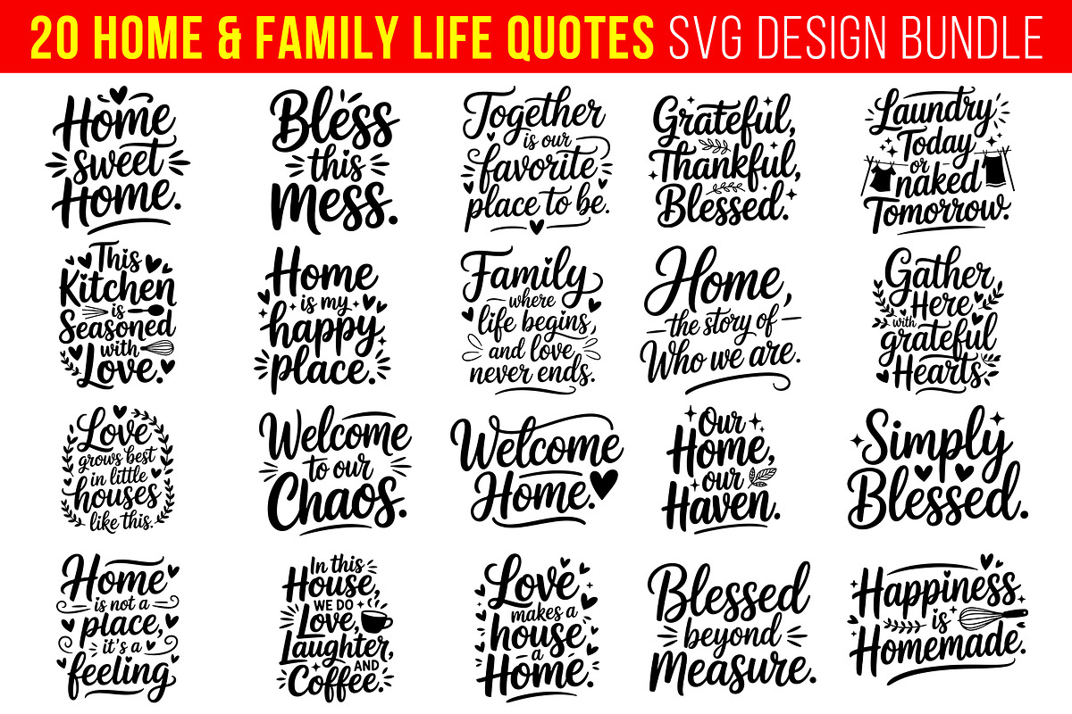 20 Home & Family Life SVG Design Bun, an Object Graphic by himelgfx