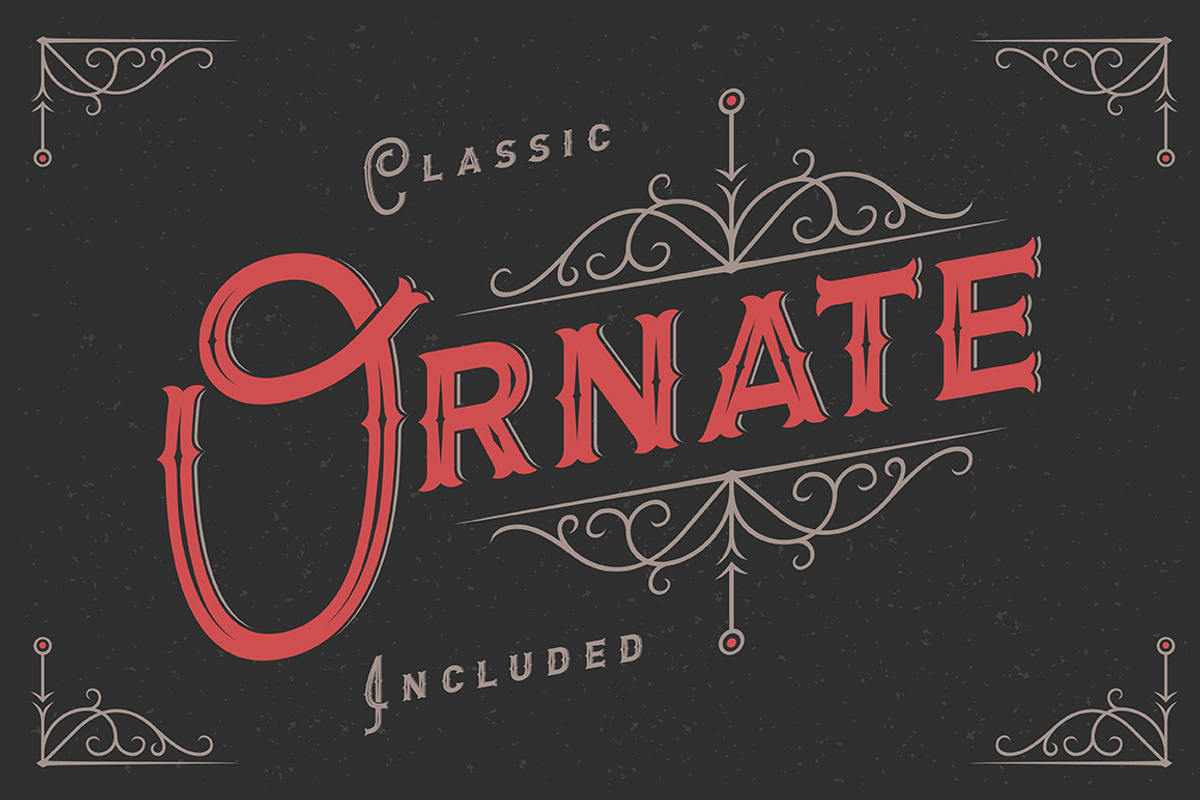 Letterhead typeface with ornate preview 3