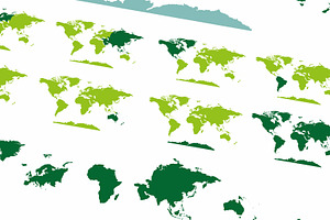 Continents Vector World Map