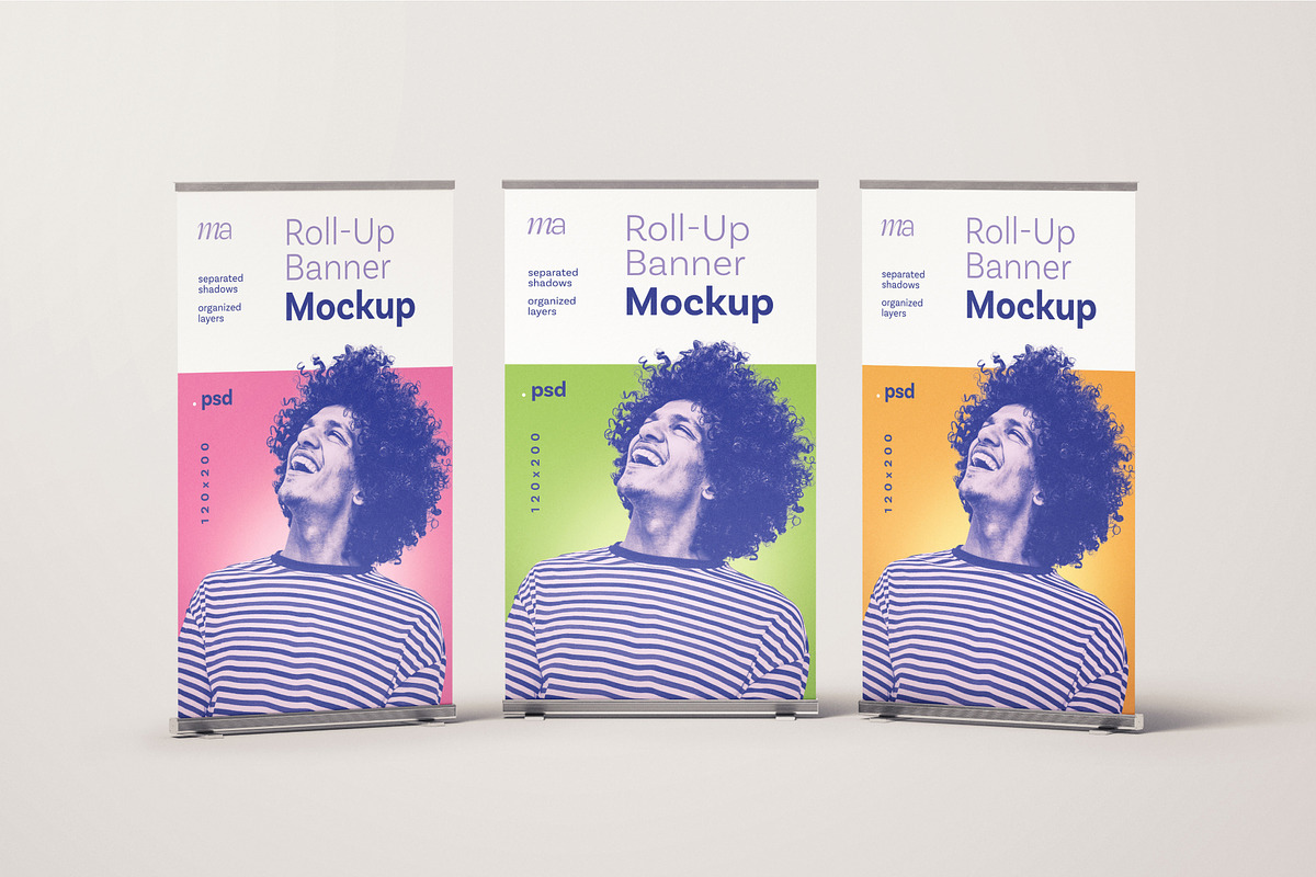 Rollup Banner Mockup Set, a Print Template by mockupatelier (Photo 12 of 12)