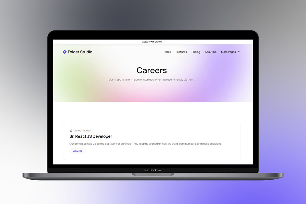 Folder Studio - Wix Studio Template, a Wix Template by TweakDesigns (Photo 7 of 7)