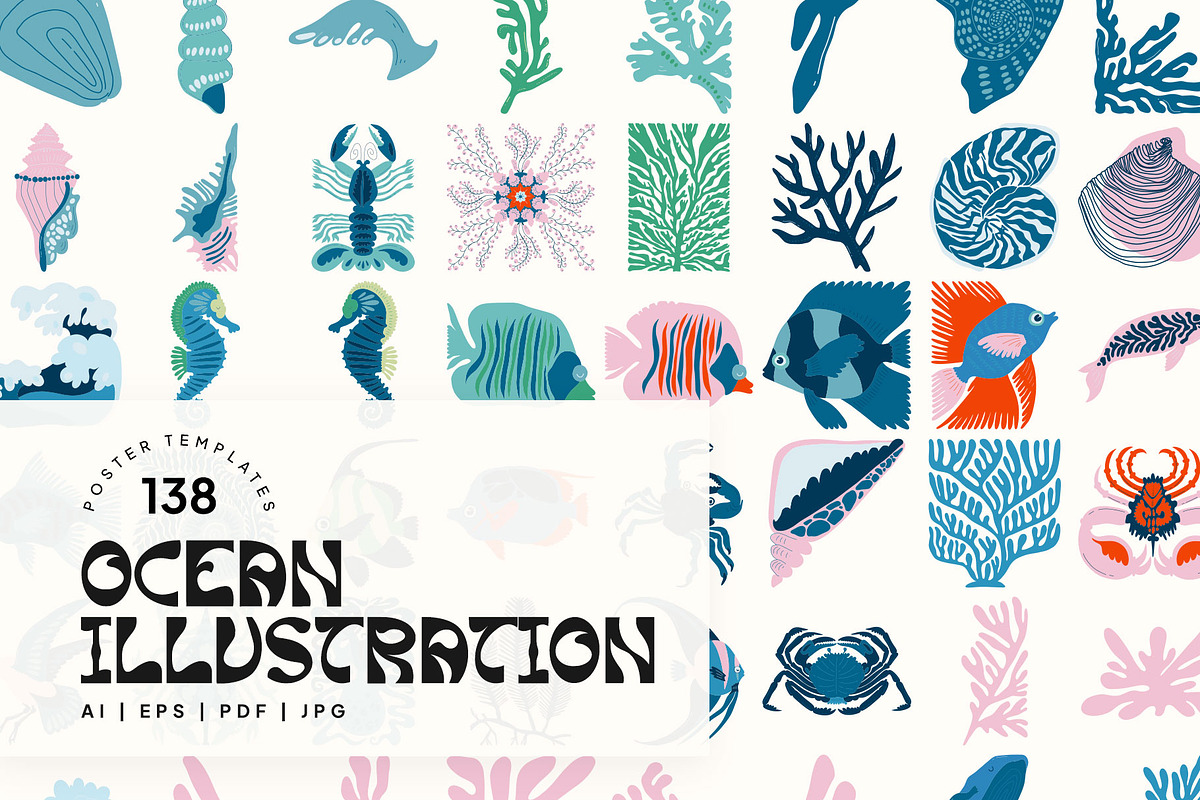 Groovy Ocean | Poster Builder, an Object Graphic by KetteCreate (Photo 15 of 16)