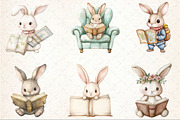 Bunny with Book Clipart, an Illustration by Rose Art (Thumbnail 3 of 4)