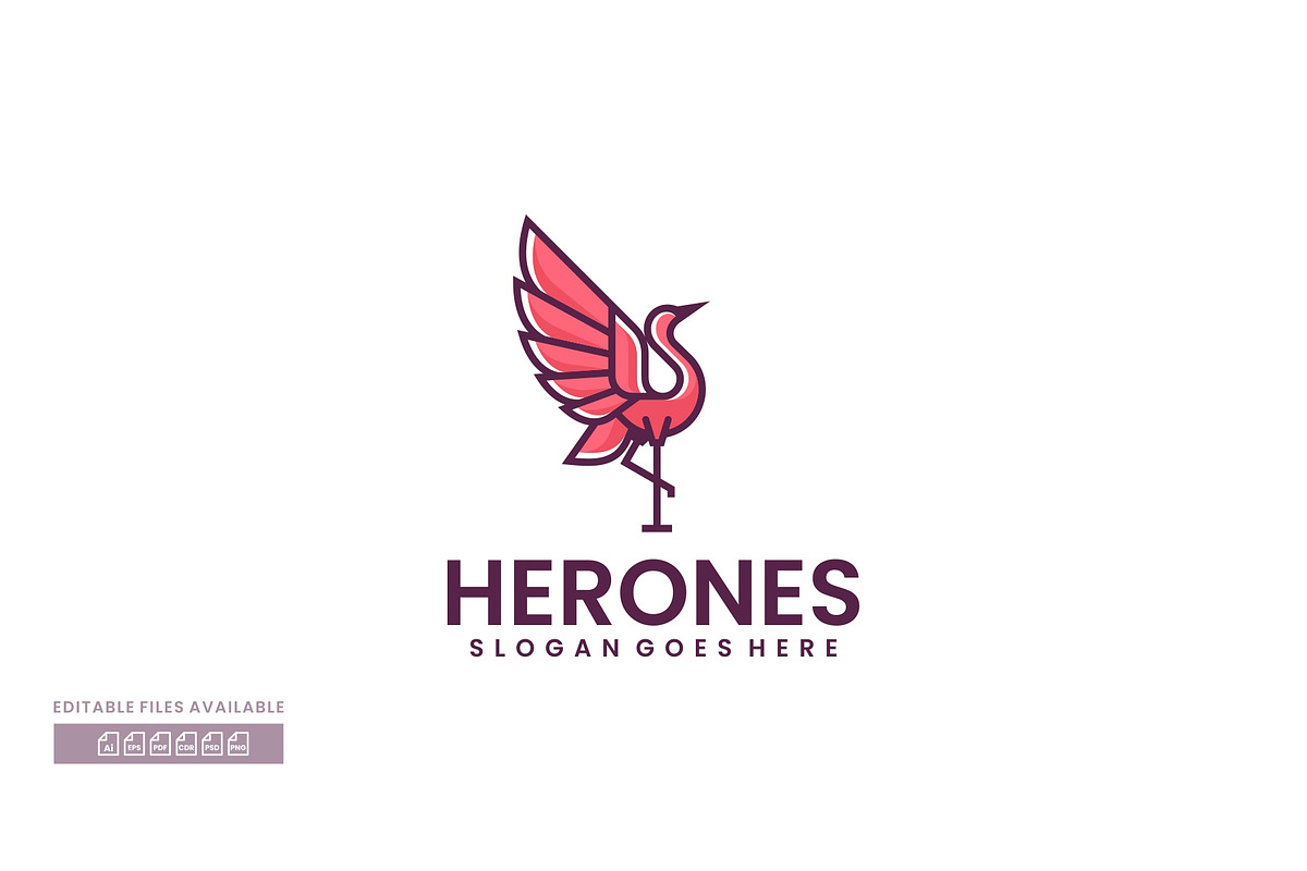 Herones Simple Mascot Logo, a Branding & Logo Template by ivan_artnivora