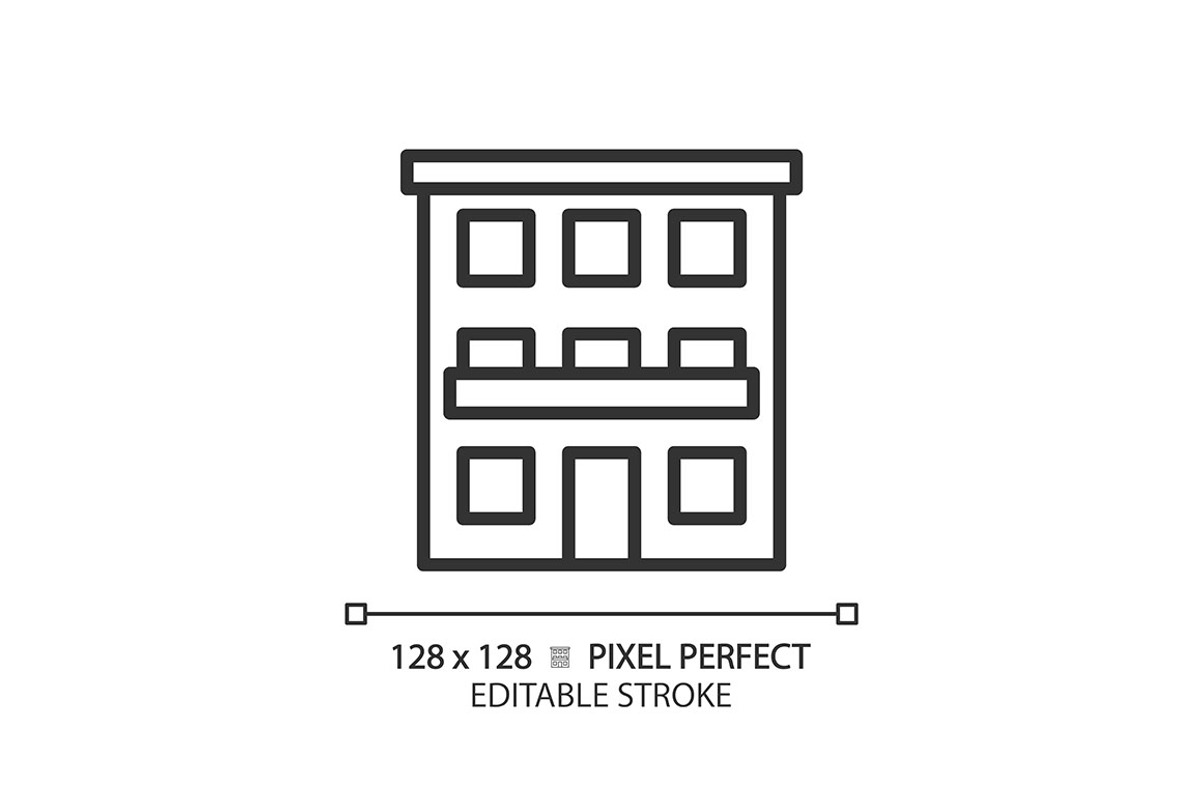 Condominium pixel perfect linear, an Icon by IMG Visuals