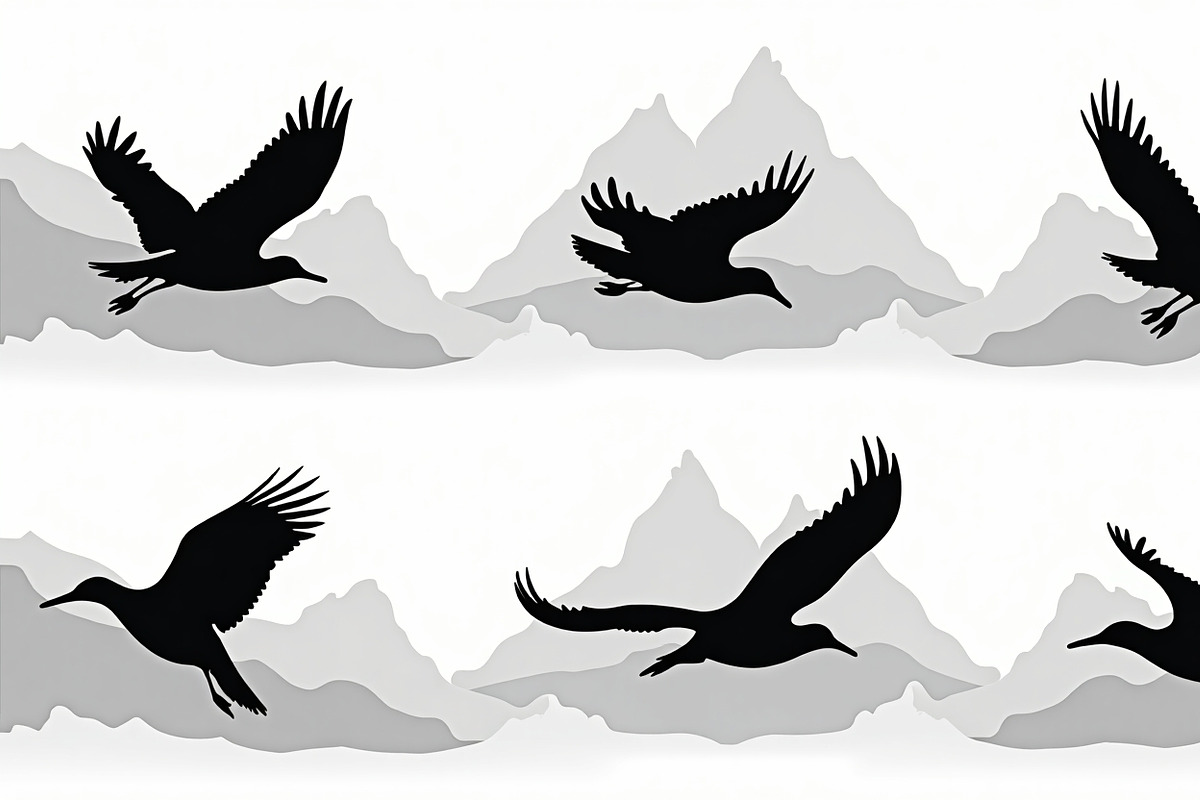 Flying Bird Silhouette Bundle, an Illustration by hafijul (Photo 5 of 10)
