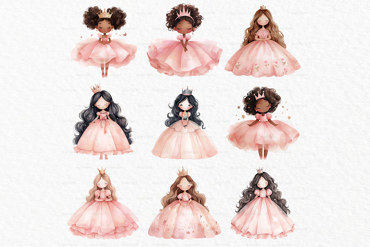 Pink baby princess clipart, a Person Illustration by MyLittleMeow (Photo 5 of 8)