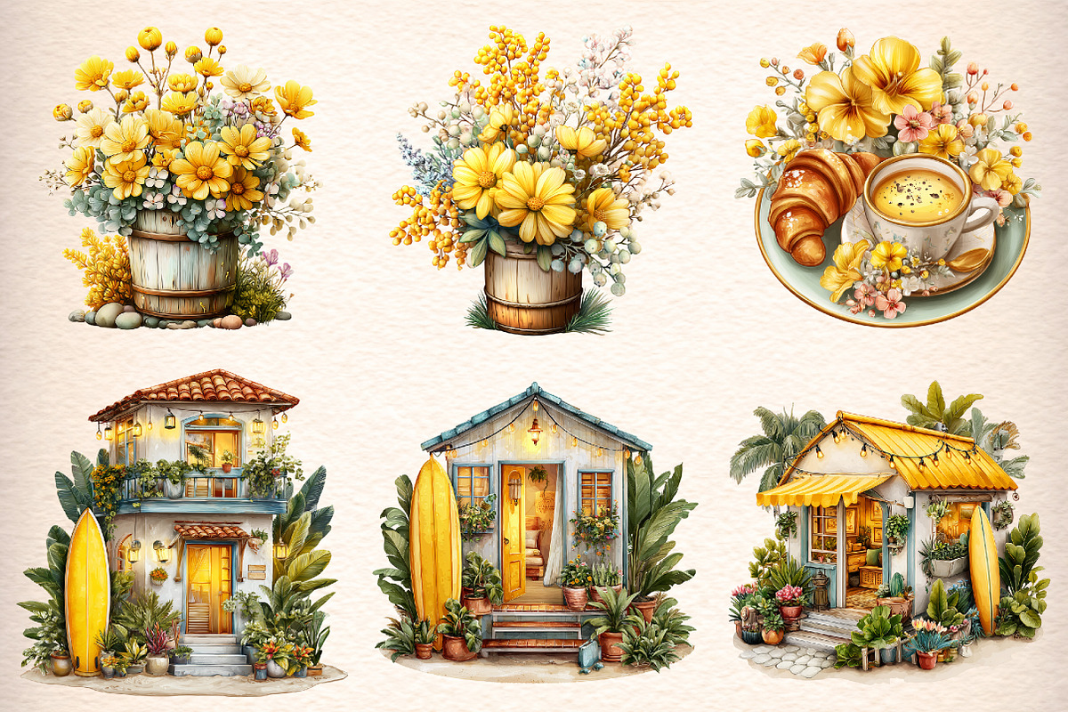 Cozy Summer Clipart, an Illustration by Digital Artistic99 (Photo 3 of 11)
