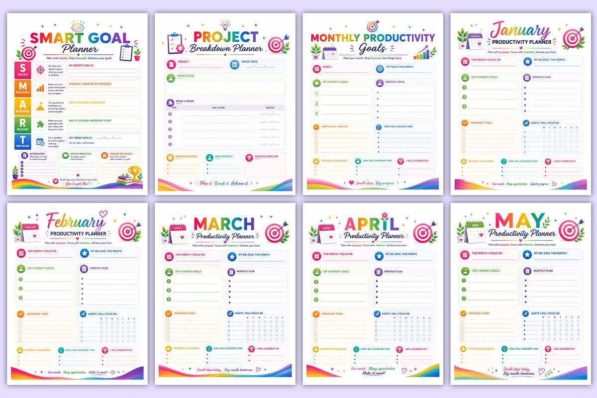 2027 ADHD Productivity Workbook Kdp, a Stationery Template by Mustafiz (Photo 3 of 4)