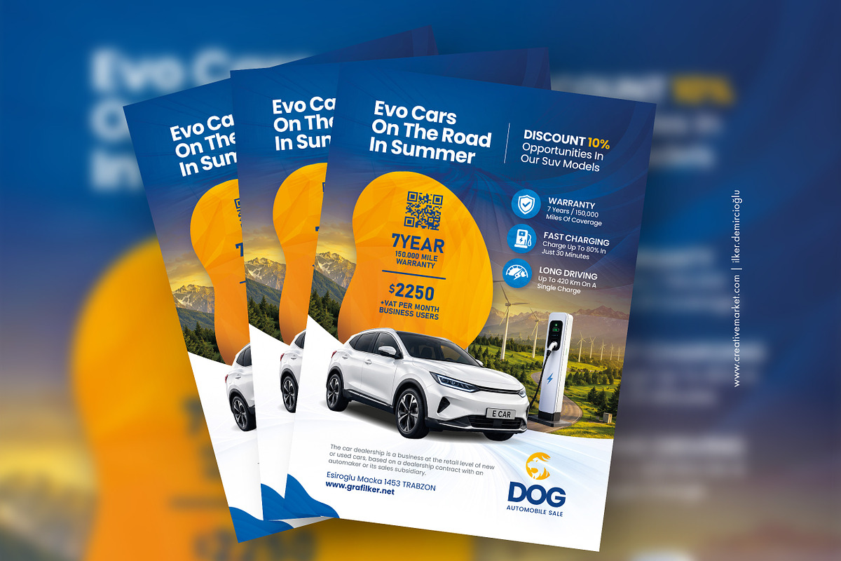 Electrical Car Sales Flyer Template, a Flyer Template by grafilker (Photo 1 of 2)