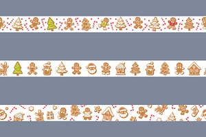 Christmas seamless borders