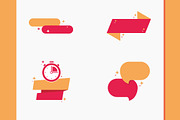 Chat Bubble Banner Icon Set, a Templates & Theme by studiogstock (Thumbnail 5 of 5)