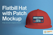 Flatbill Hat with Patch Mockup, a Hat Mockup by Sombrero Craft (Thumbnail 1 of 3)