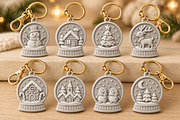 Christmas Snow Globe Keychain STL, an Object 3D Model by Layerology (Thumbnail 2 of 4)