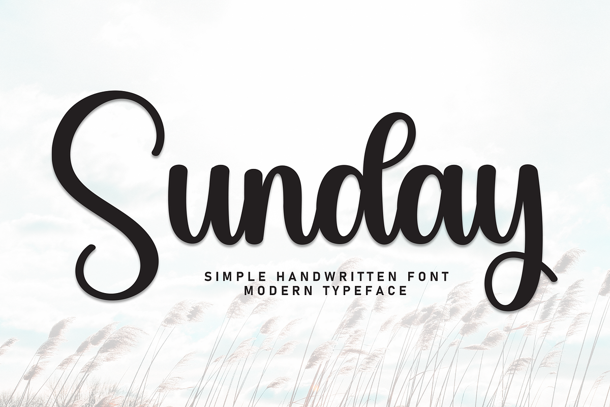 Sunday | Script Font, a Handwritten Font by Scratchones (Photo 1 of 8)