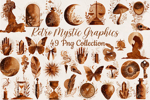 Retro Mystic Graphics, an Illustration by DreamCafeArt