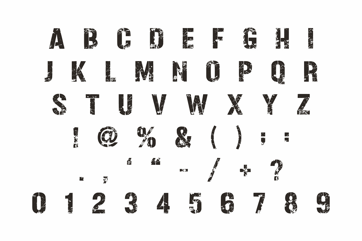 Dusty Stencil, a Slab Serif Font by Limited.studio (Photo 7 of 7)