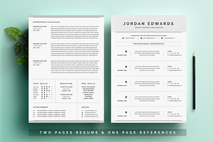 Clean Word Resume Template 4 Pages