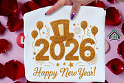 Faux Yarn Happy New Year 2026 PNG, an Illustration by Craft Nest (Thumbnail 7 of 7)