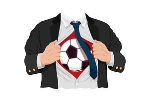 Opening shirt superhero, a Person Illustration by Things for designers