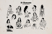 12 Elegant Women Illustrations, a Person Illustration by helenreveur (Thumbnail 2 of 5)