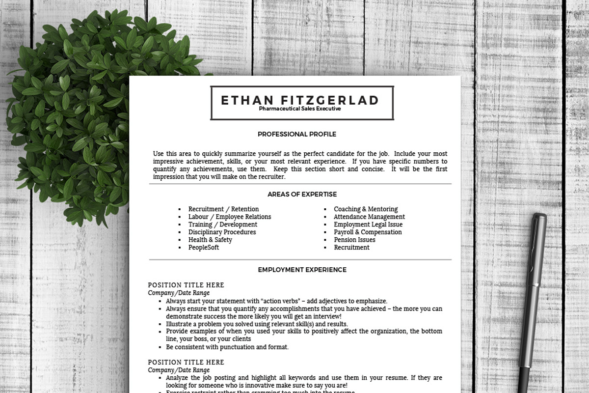 Resume Template Ethan, a Resume Template by Resume Template Shoppe (Photo 1 of 4)