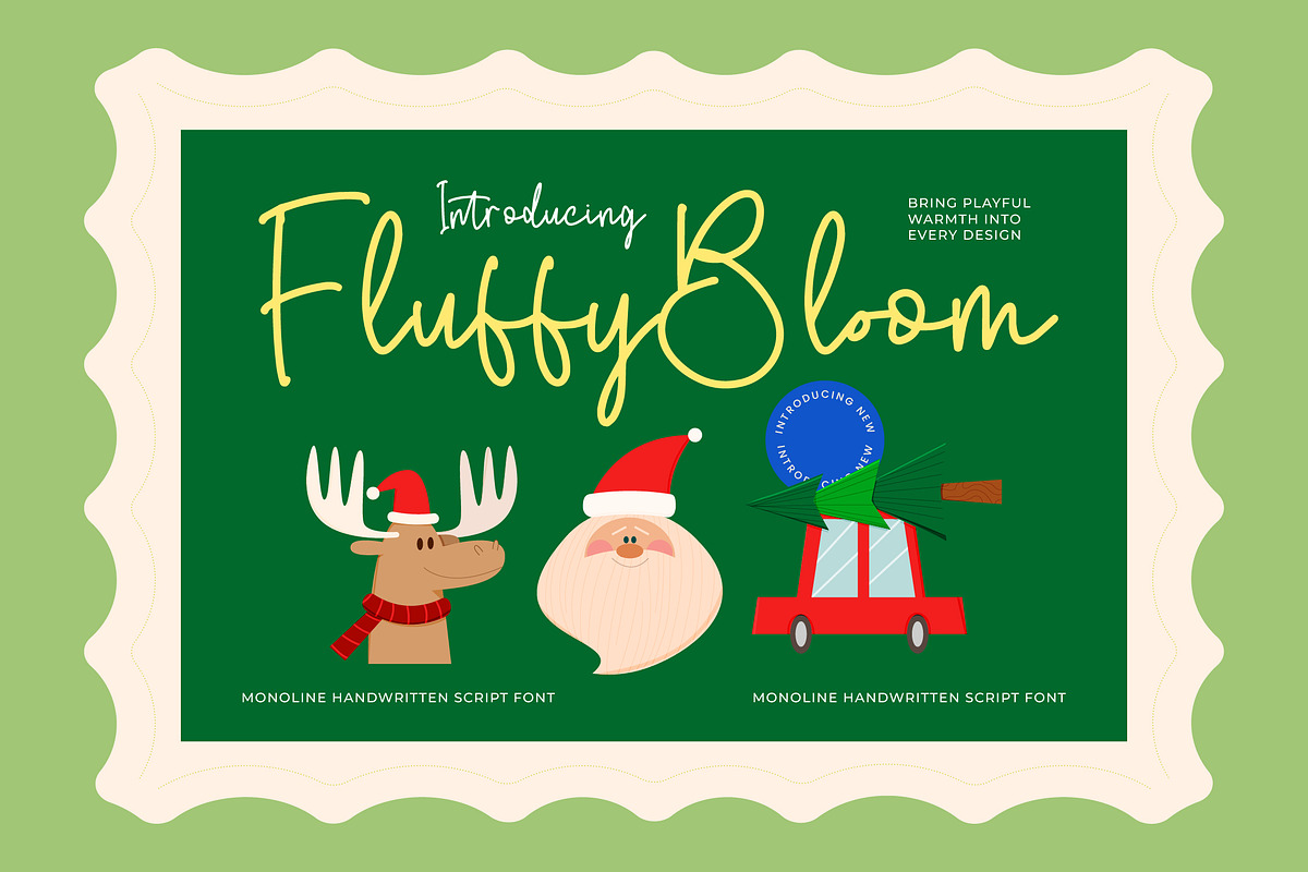 Fluffy Bloom Charming Monoline Han, a Script Font by Integritype Studio (Photo 1 of 15)