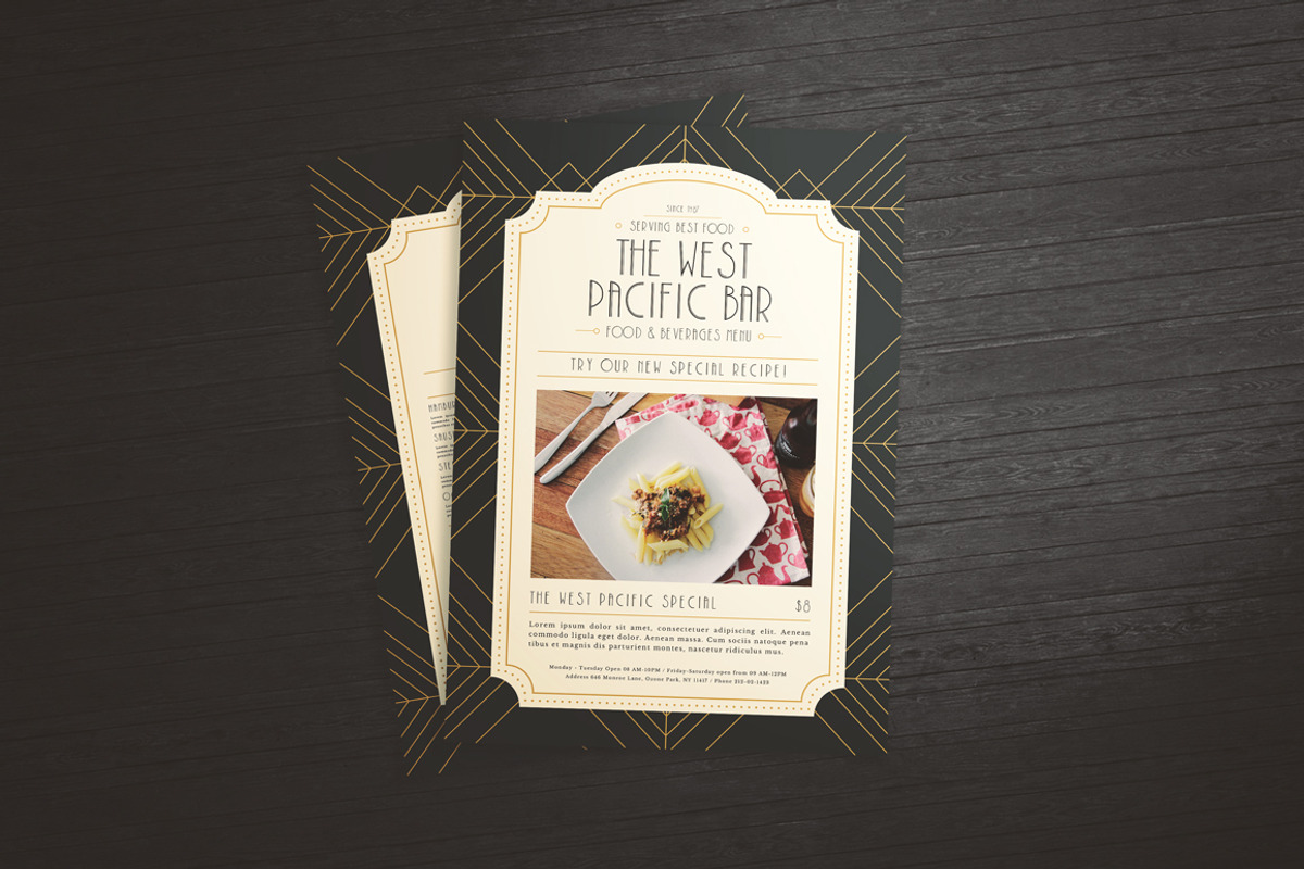 Art Deco Menu, a Flyer Template by The Good Store (Photo 5 of 6)