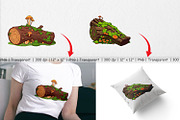Fallen Log Clipart, a Graphic by Artnoy (Thumbnail 3 of 5)