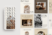 Cafe Society Social Media Templates, a Social Media Template by Le Maison Bohem (Thumbnail 1 of 11)