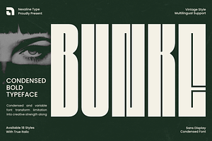 Bunke - Vintage Condensed Bold Sans