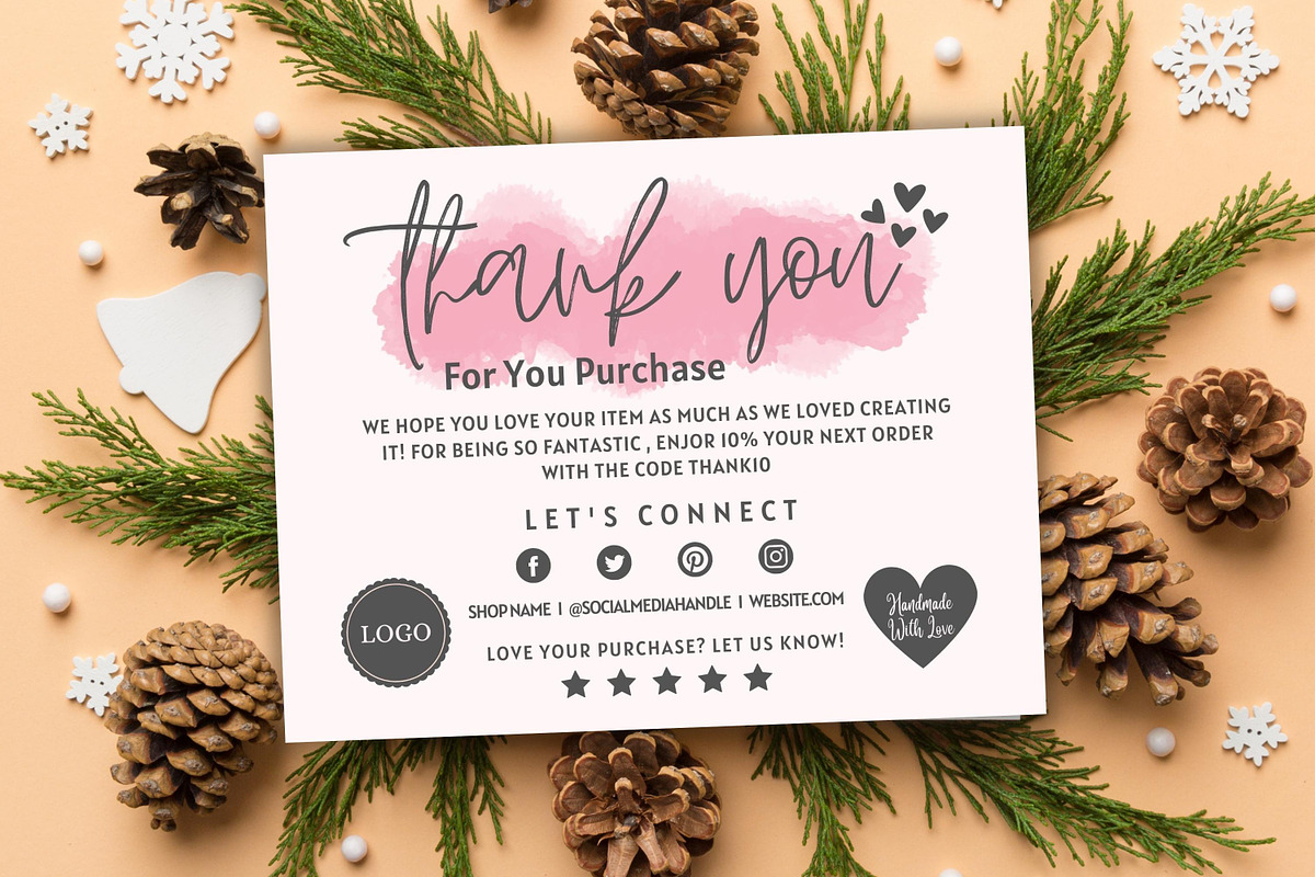 Thank You Card For Small Business #1, a Flyer Template by Oskar Wantopi (Photo 4 of 12)