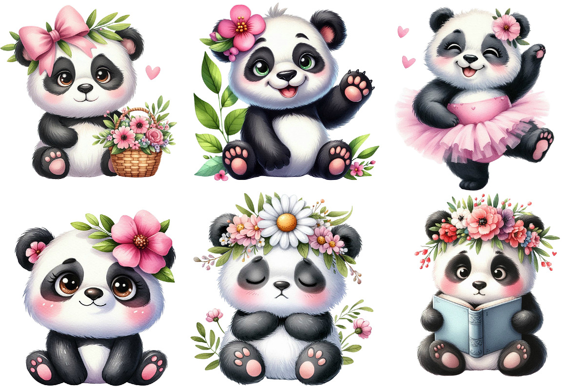 Panda, Baby Panda, Little Panda, an Illustration by Designworld (Photo 3 of 6)