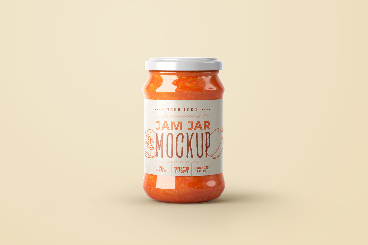 Jam Jar Mockup Set | Label Design, a Cups & Container Mockup by Deeplab (Photo 4 of 15)